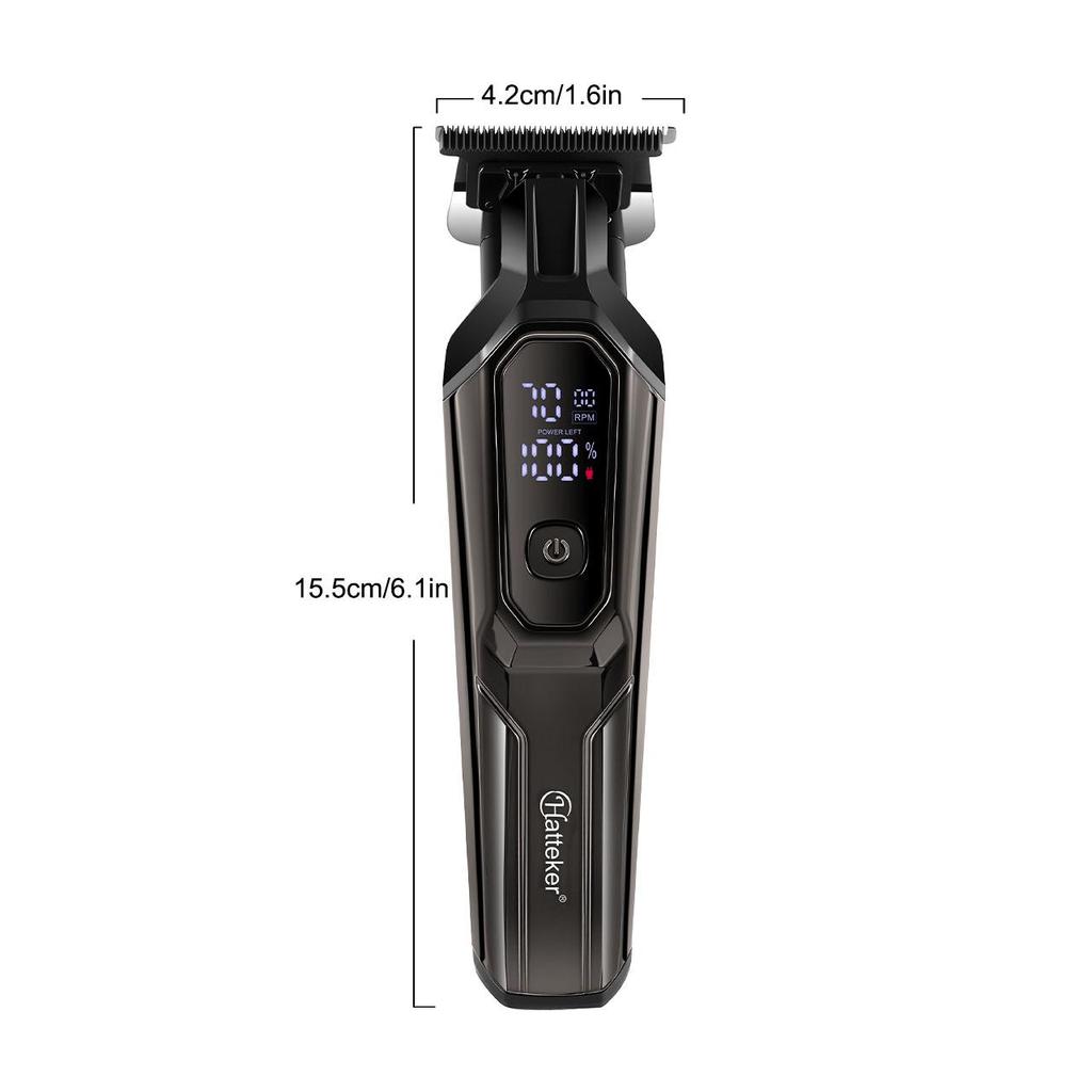 Hatteker Многофункциональная машинка для стрижки волос с цифровым дисплеем, несколько насадок-гребней, 3 варианта цвета для мужского груминга