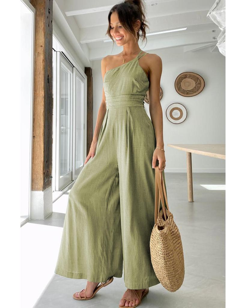 Azura Exchange Комбинезон с широкими штанинами на одно плечо