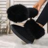 Женские сапоги 2024 года, новые зимние сапоги из искусственного меха, женские теплые короткие плюшевые пушистые модные меховые туфли для женщин Zapatos De Mujer