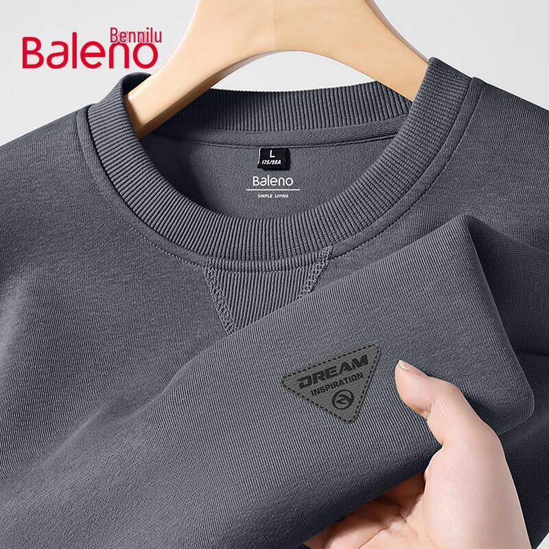 Baleno Men's Loose Fit Triangle Graphic Crewneck Sweatshirt