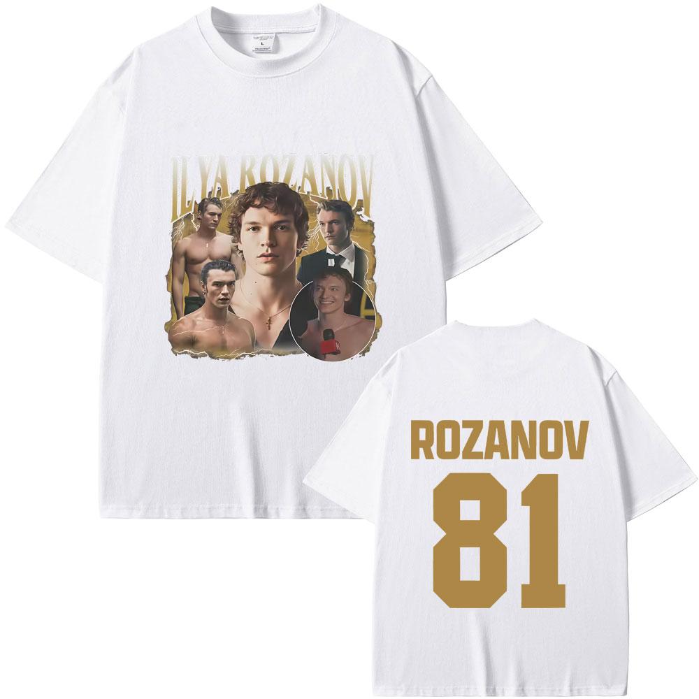 Heated Rivalry Ilya Rozanov Hollanov 81 Print Tshirt Men Women Casual Oversized Streetwear Male Fashion Vintage Crewneck Tshirt