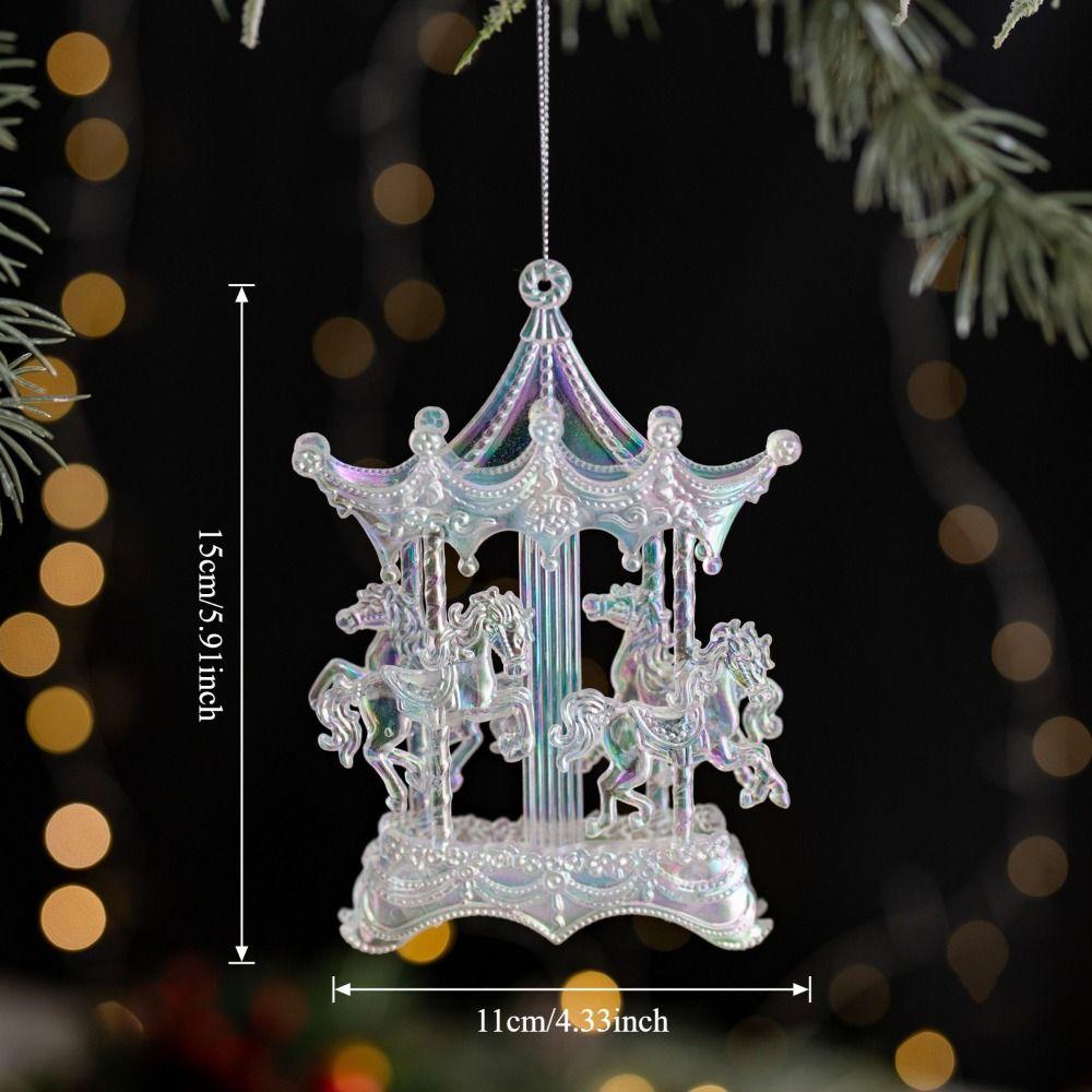 Transparent Christmas Crystal Pendants Acrylic Hanging Ornaments  Navidad Noel