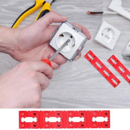 48 шт., распорки для розеток, электрический настенный выключатель, пластиковые прокладки, удлинители розеток, штабелируемые розетки, прокладки