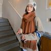 Women'S Thick Warm Solid Color Scarf Autumn And Winter New Style Cashmere Scarf Versatile Wool Scarf