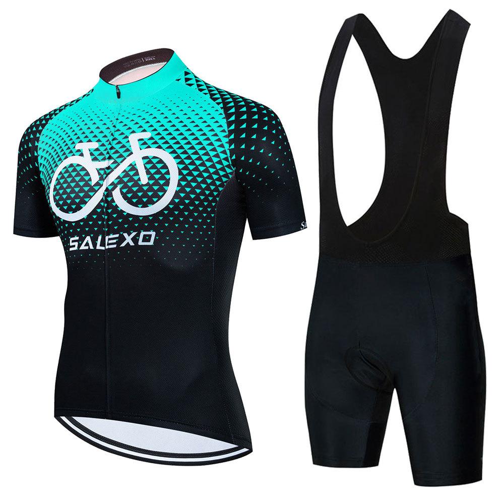 Summer Short-sleeved Cycling Suit Cycling Suit Quick-drying Men's Mountain Bike Suit