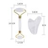 2/3/4pcs Natural Rose Quartz Obsidian Jade Roller Gua Sha Stone Set Gouache Scraper Facial Lifting Anti-Wrinkle Skin Care Tools