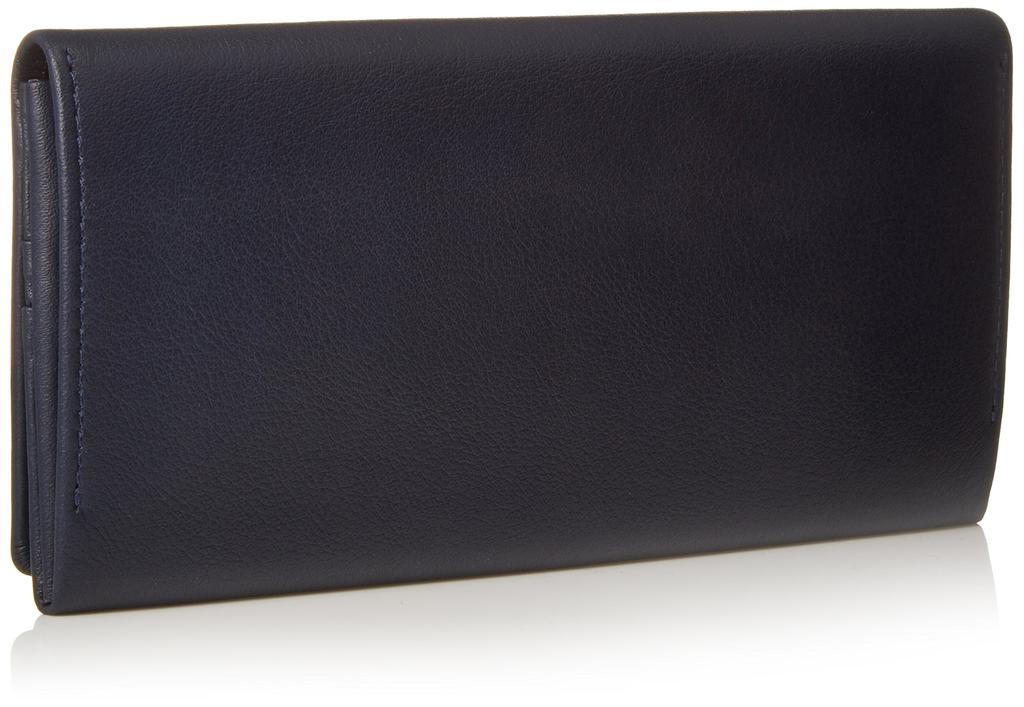 Мужской длинный кошелек-бифолд Takeo Kikuchi, без отделения для монет, серия Morbido, темно-синий
