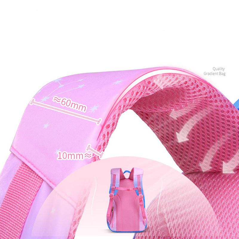 Градиентный розовый рюкзак для девочек и мальчиков, космический рюкзак, детские школьные сумки, студенческие Mochila, 3-6 классы