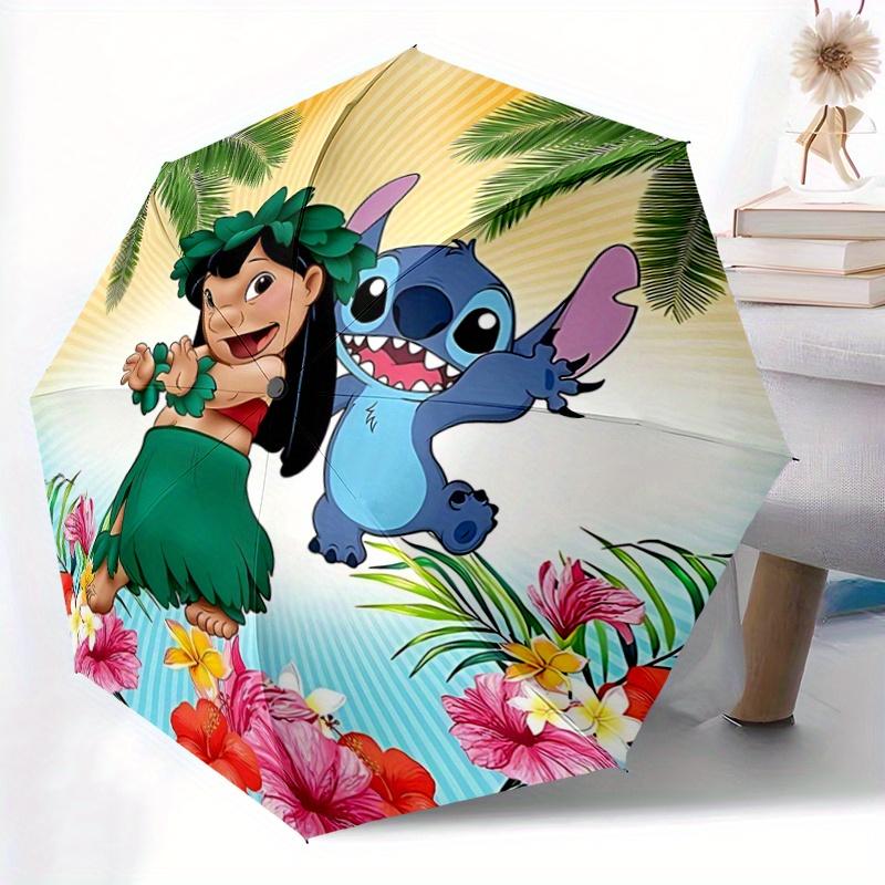 1pc Happy Star and Stitch Pattern Umbrella, Fashionable, Personalized, High-Value Folding Umbrella, a Must-Have for Summer, 8-Rib Durable Ir