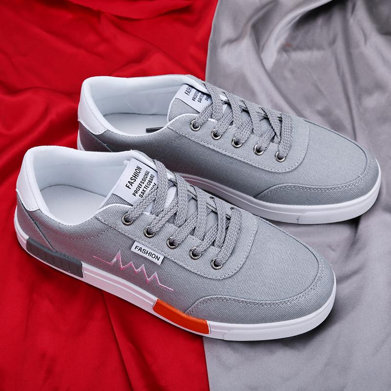 Мужская обувь, модная повседневная обувь на плоской подошве, студенческая дышащая белая парусиновая обувь, кроссовки, повседневная парусиновая обувь, вулканизированная обувь на плоской подошве со шнуровкой
