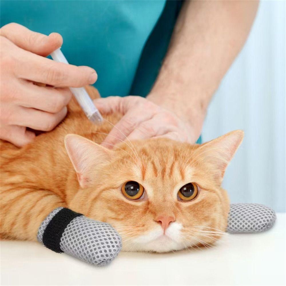 4Pcs/set New Anti-Scratch Pet Claw Cap Breathable Non-Slip Cat Socks Recovery Feet Protector Pet Supplies Mesh Pet Feet Cover
