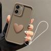 Для Motorola Edge 50 Fusion Moto G75 G55 G35 G85 G84 G22 G14 G04 G54 чехол для телефона Love Heart Hnad Chain Cover со шнурком