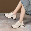 Европейский ретро и универсальный повседневный спортивный обувь женская нога маленькие папины кроссовки весенняя воздухопроницаемость увеличивается толстая подошва маффины обувь прилив