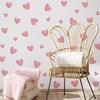 Цветные Розовые Маленькие Наклейки-Сердечки DIY Персонализированные Настенные Наклейки для Декора и Украшения Спальни и Гостиной.