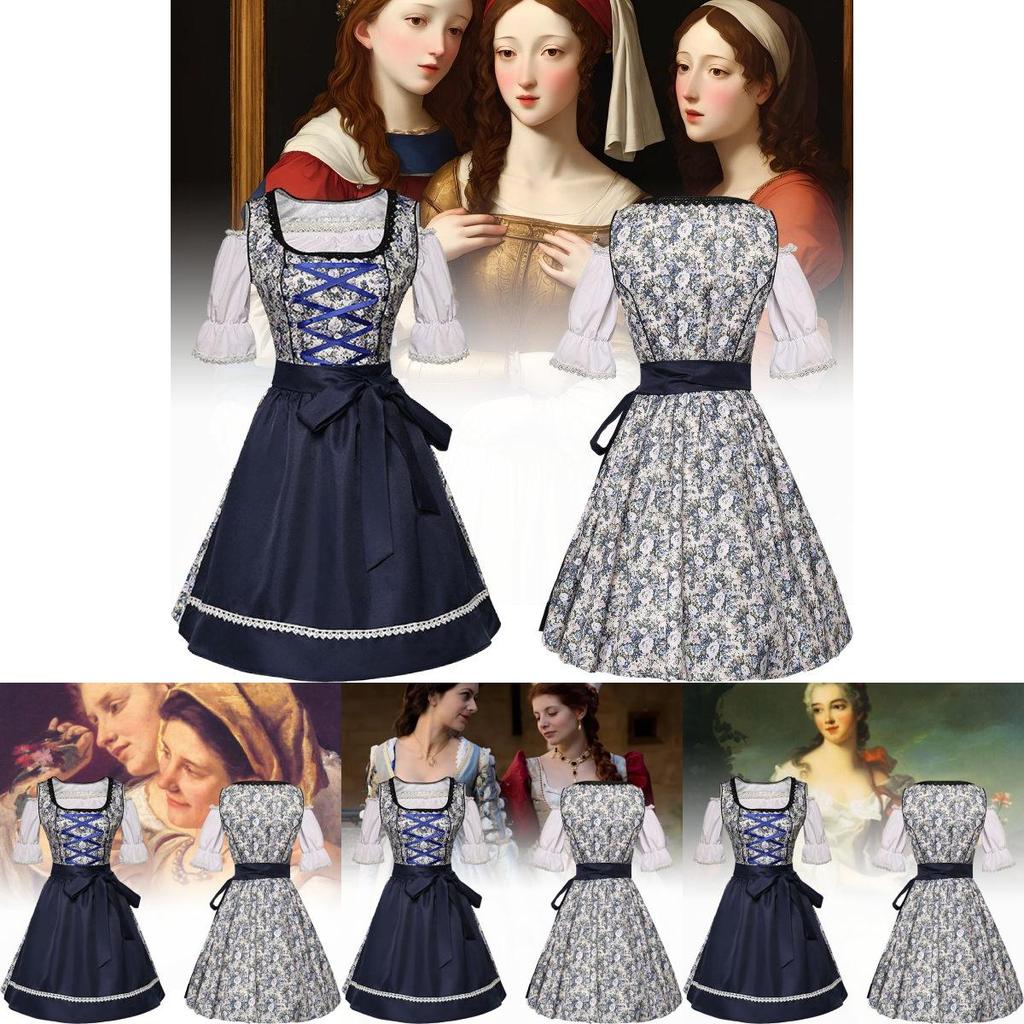 Баварский костюм для Октоберфеста для девушек, подающих пиво, с элегантным дизайном, открывающим плечи, в нескольких размерах