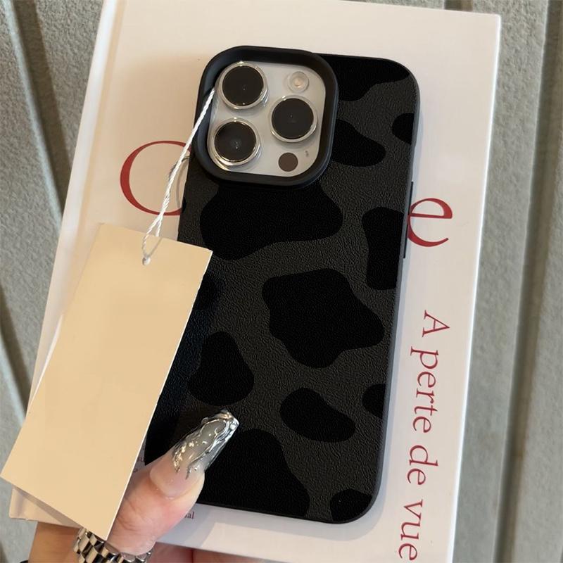 Мягкий чехол для телефона с принтом черной леопарды Для iPhone 16 15 14 13 12 11 17 Air Pro Max Чехол для iPhone XS Max X XR 16 Plus Funda