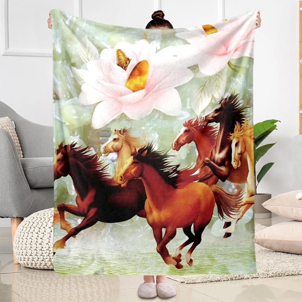Horse Racing Derby Event Blankets are suitable for living rooms, bedrooms, camping, and other places, making them an ideal choice for gifts.
