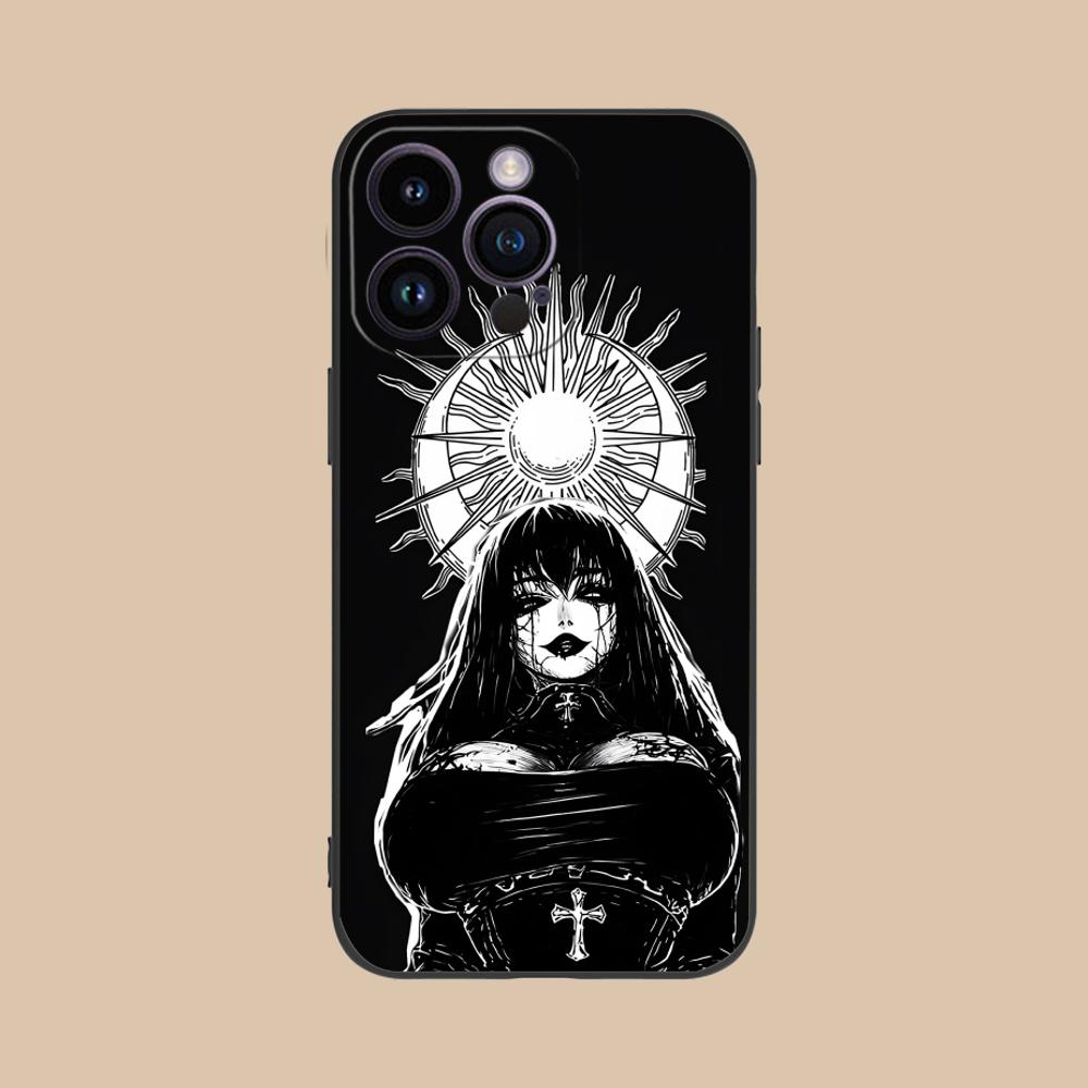 Ужасы Готический Арт Чехол для Мобильного Телефона для iPhone 17 16 15 14 13 12 11 X XR XS 8 7 Air Pro Max Plus Mini Цветной Чехол Красивый