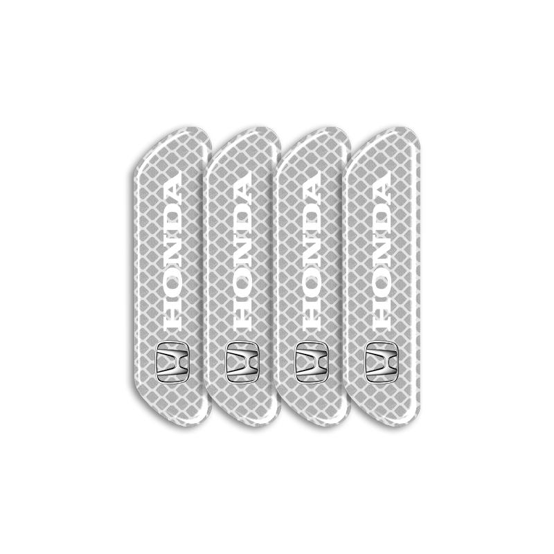 4 шт. Светоотражающая предупреждающая наклейка на дверь автомобиля 3D наклейка Автоаксессуары для Honda Fit Jazz Civic Accord Pilot Passport Stepwgn CRV BRV HRV Insight