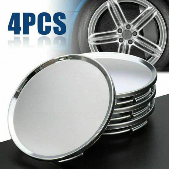 4pcs Universal 63mm Chrome Wheel Center Hub Caps Trim Car Exterior Accessories