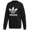 Adidas Trefoil Crew Толстовка, Женская черная толстовка