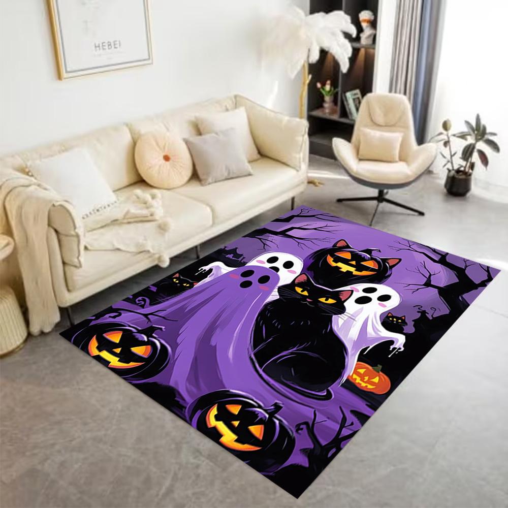 1pc halloween design rug non slip carpet home decor gift living room bedroom