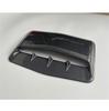 Carbon Fiber Look ABS Car Air Flow Intake Hood Shark Fins Scoop Vent Bonnet Decorative Cover Universal