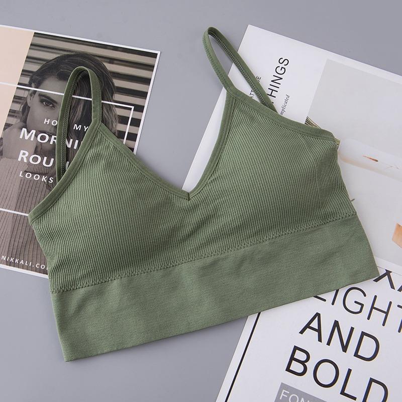 Женский японский бесшовный ниточный большой U-образный бюстгальтер с завязками на груди, дышащий спортивный бюстгальтер