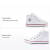 Chuck Taylor All Star Canvas Удобные Повседневные Высокие Кроссовки для Ходьбы для Малышей Стандартные-Белые 7J253C