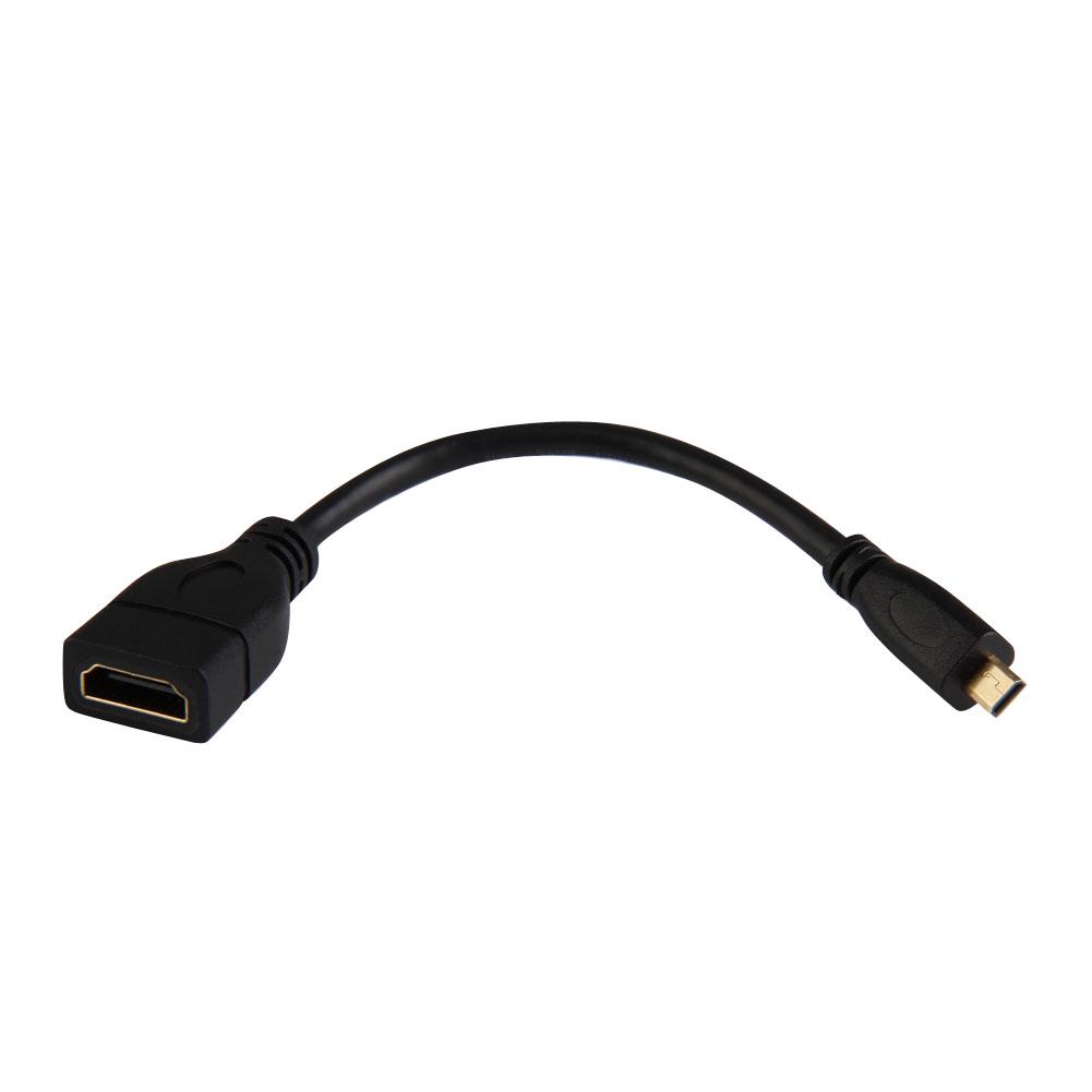 Совместимый с Micro HDMI кабель-переходник с разъемом D на HDMI, гнездовой разъем A Кабель HDMI-HDMI для стандартного интерфейса HDMI