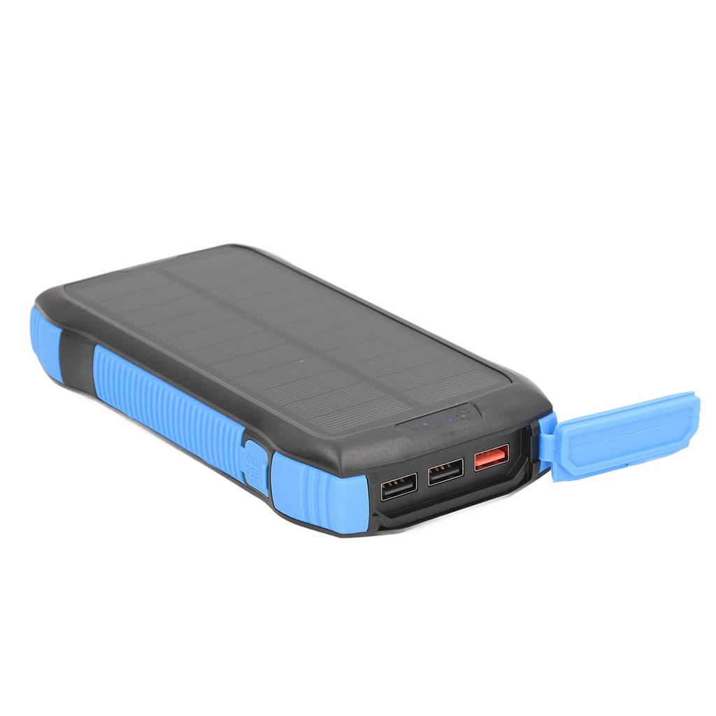 Солнечное зарядное устройство Power Bank Быстрая зарядка Водонепроницаемое зарядное устройство для телефона с фонариком для использования на открытом воздухе