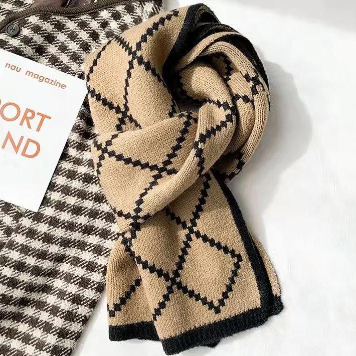 WTEMPO Women's Retro Elegant Printed Cold-proof Windproof Warm Scarves Outdoor Autumn Winter Casual Versatile Scarves