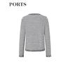 Ports Women's Striped Knit V-Neck Cardigan