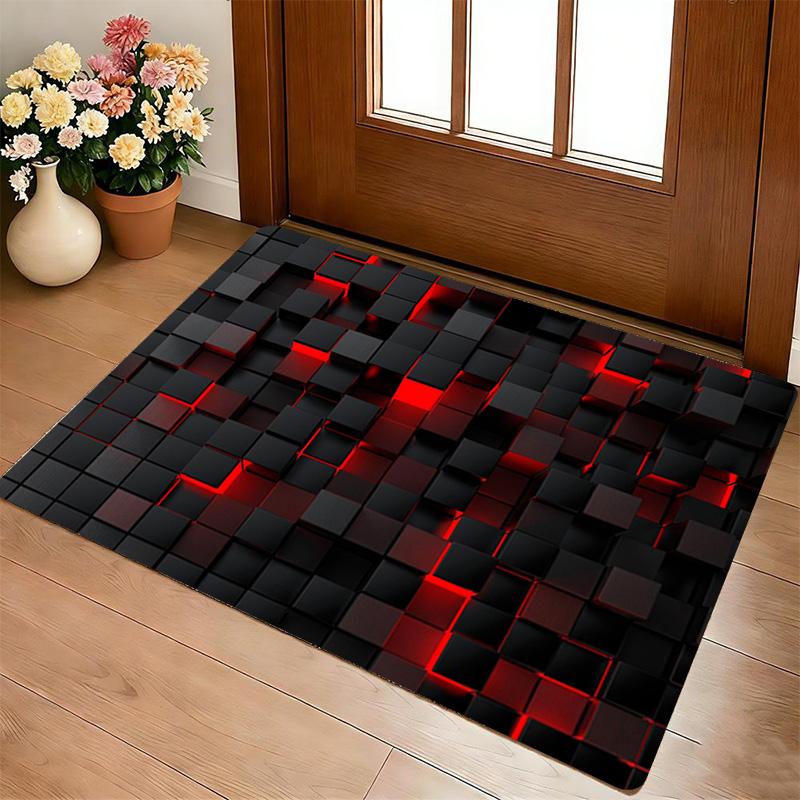 Black Cubes Living Room Nonslip Area Rug Soft Carpet For Bedroom Game Playroom Sofa Office Home Decor Doormat Christmas Gift C9261134