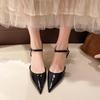 Eilyken New Design High Heels Woman Pumps Buckle Strap Mules Slippers Sexy Pointed Toe Wedding Banquet Female Shoes
