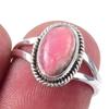 Natural Rhodochrosite Gemstone Handmade 925 Solid Sterling Silver Ring S.6 V1p71