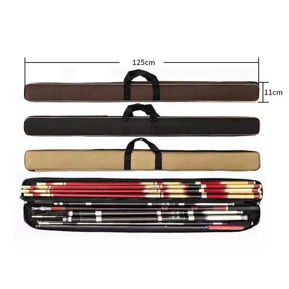 Hand Woven Handle Fishing Rod Case Storage Two Way Zipper Fishing Gear Bag  Storage Umbrella