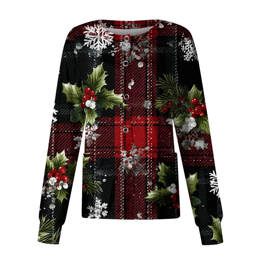 Women's Casual Long Sleeve Single Breasted Printed Dry-nurse Top