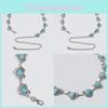 Waist Women Metal Chain With Heart Shaped Turquoise For Chic Winter Accessories
