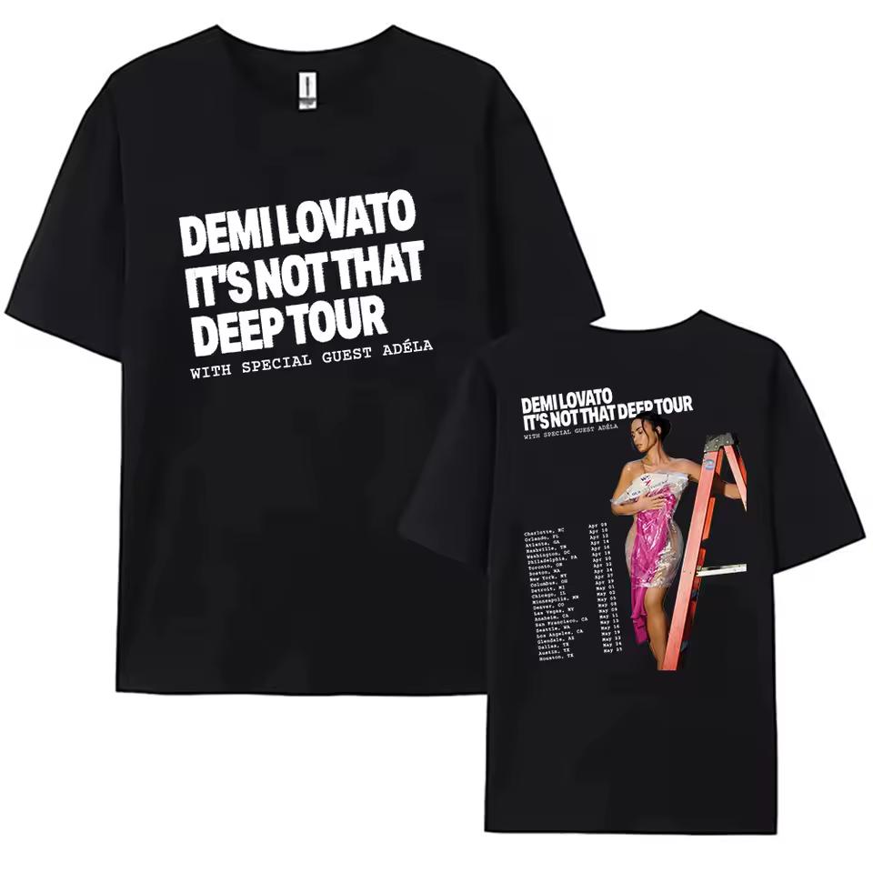 26IT'S NOT THAT DEEP TOUR WITH SPECIAL GUEST ADÉLA Tshirts DEMI LOVATO Graphic Printing T-shirt Short Sleeve Women Men Clothing