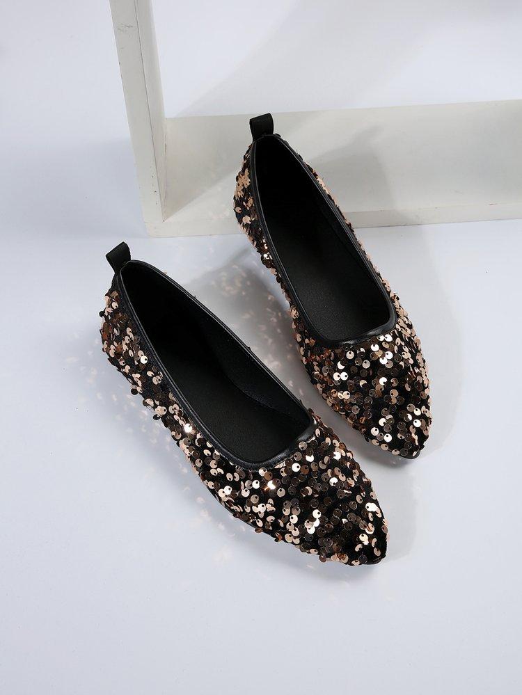 Розовые женские блестящие туфли на плоской подошве, нескользящая повседневная удобная весенняя новая модная женская обувь с острым носком, Zapatillas Mujer