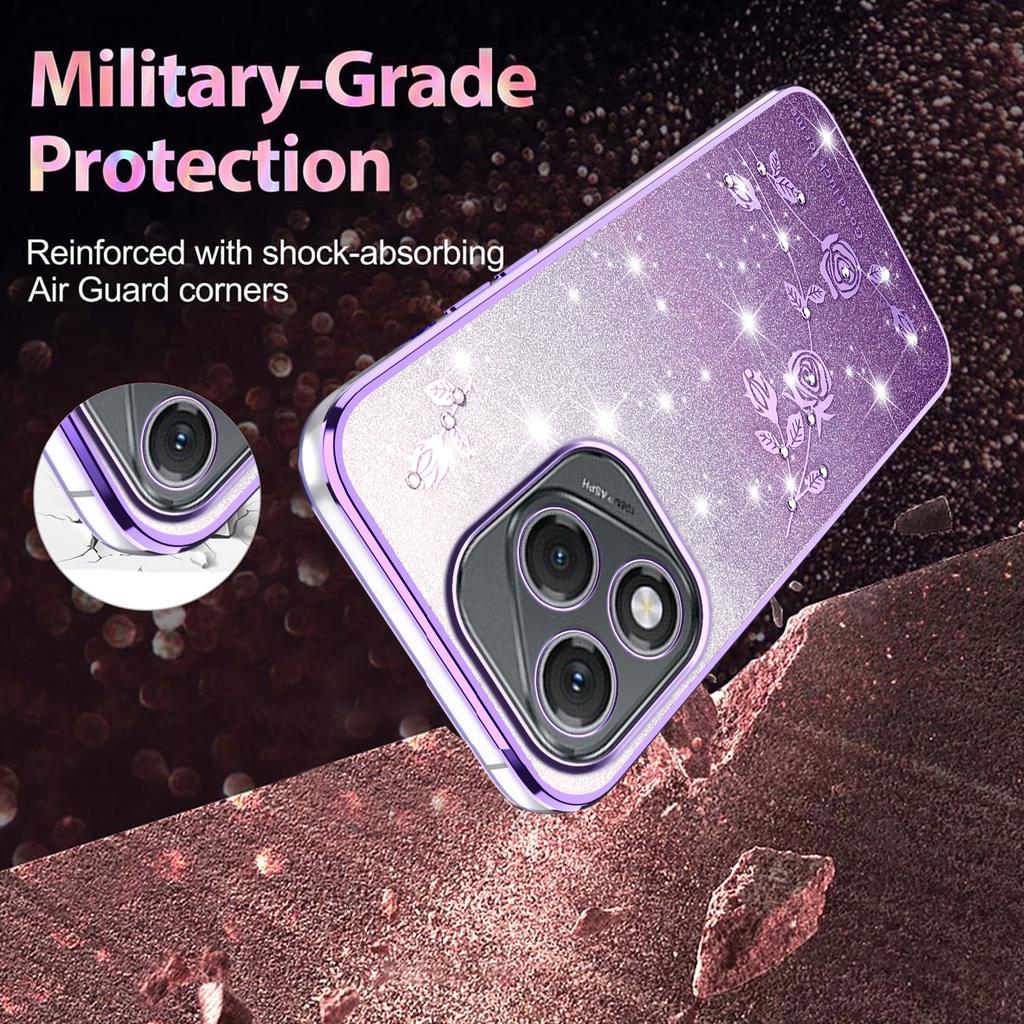 KADEM Чехол для Honor 400 Lite 5G Цветочный TPU Гибкий Градиентный Чехол для Телефона