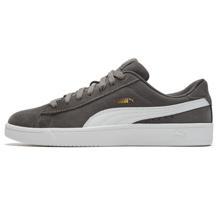 Puma Court Breaker Derby Leather Casual Lightweight Low-Top Sneakers Unisex Sneakers Gray 367366-10