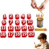20 Pcs Numbered Pencil Toppers, Reusable Classroom Pencil Labels for Teachers, Craft Organizers & Storage Supplies