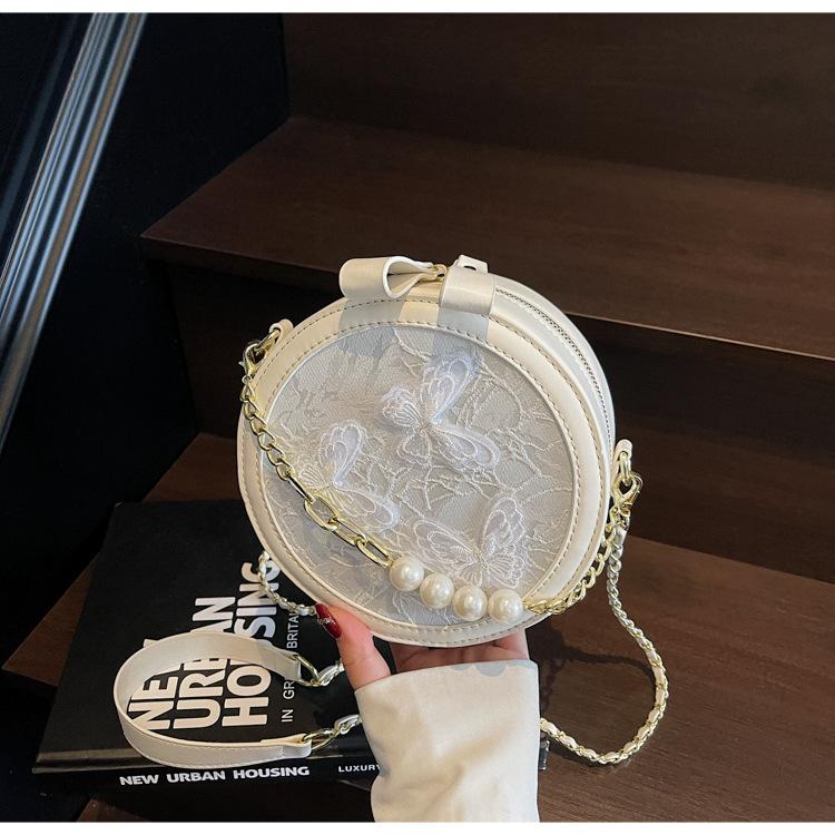 Нишевая цепочка-бабочка круглая сумка для торта маленькая сумка женская 2025 новая универсальная маленькая круглая сумка сумка-мессенджер