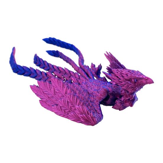 3D-печатная игрушка-феникс, шарнирная, гибкая, фиджет-птица, фигурка, крутая статуэтка животного, для снятия стресса, настольное украшение для взрослых
