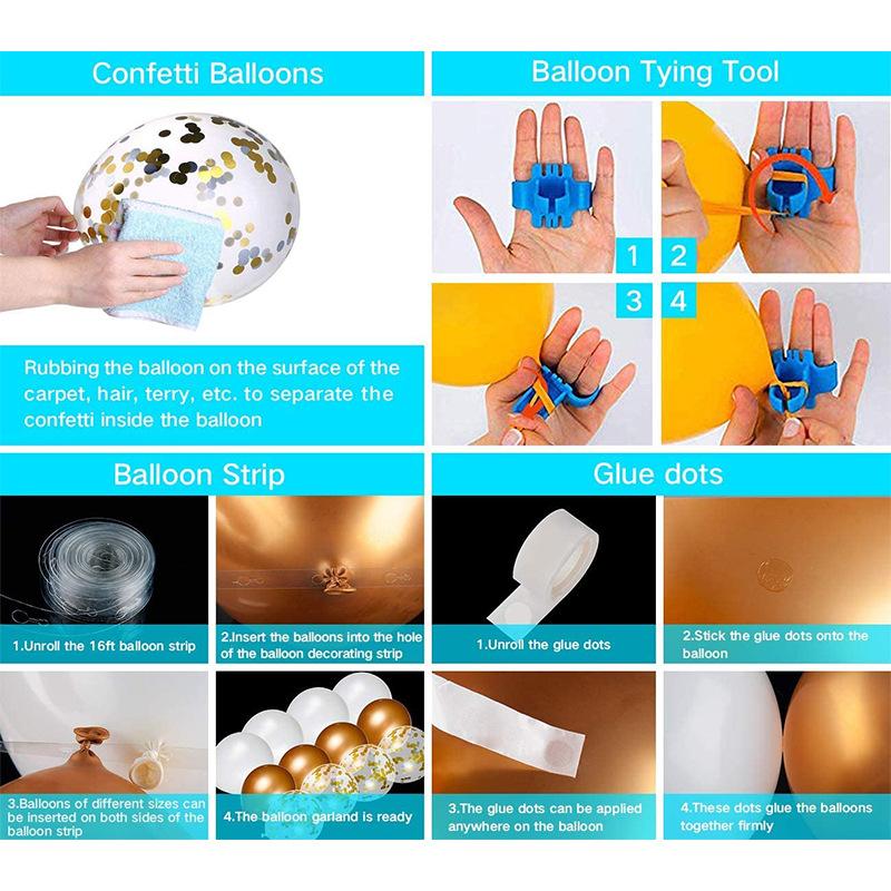 108 шт., воздушный шар из белого золота, гирлянда, арка, комплект, украшение для вечеринки в честь Дня Рождения, детский воздушный шар на свадьбу, день рождения, латексный шар для детского душа