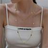 Simple Stacking Pig Nose Fashion Silver Metal Long Necklace Sweater Chain