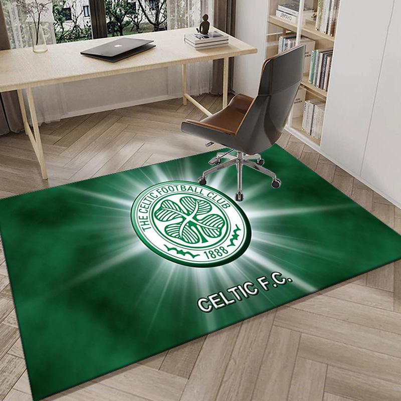 Cel-tic Football Club Crest Printed Area Rug for Office, Chair Rug, Decorative Carpet Floor Mat, Large Size Fan gifts Christmas gifts