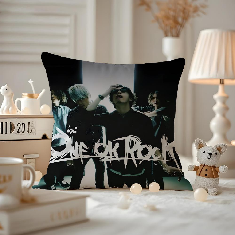 ONE OKBand OONE OK RROCK Cushion Cover Antidustmite Pillowcase Invisible zipper silky short plush Sofa cushion cover